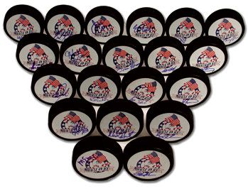 Collection of 1980 Team USA Single-Signed “Miracle on Ice” Pucks