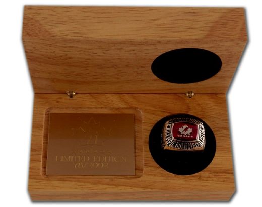 2002 Team Canada Olympic Gold Medal Limited Edition Commemorative Ring