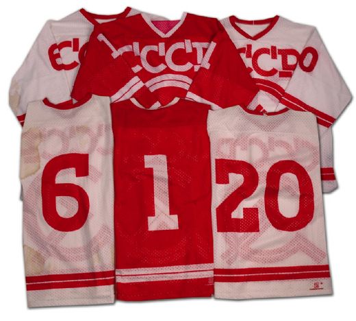 1987 Canada-Russia “Relive The Dream” Series Russian Game Worn Jersey Collection of 3 Including Tretiak