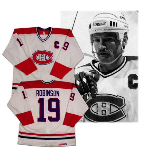 Larry Robinson’s 1986-87 Montreal Canadiens Game Worn Photo  Matched Jersey