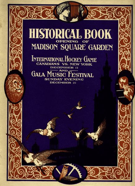 1925 Madison Square Garden Opening Night Program (Canadiens vs.  Americans)