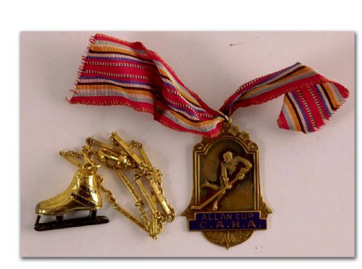 Edgar Laprade’s 1938-39 Allan Cup Championship Medal & Pendant