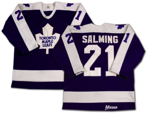 Borje Salming’s 1980’s Toronto Maple Leafs Game Worn Jersey