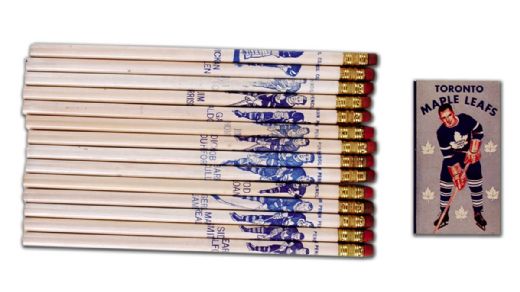 1950’s Maple Leafs Pencil Collection of 14 with Original Display  Box