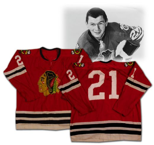 1960’s Chicago Black Hawks #21 Game Worn Jersey