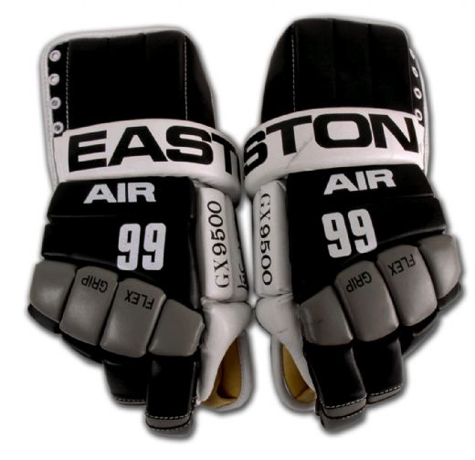 Wayne Gretzky’s L.A. Kings Autographed Game Used Easton Gloves