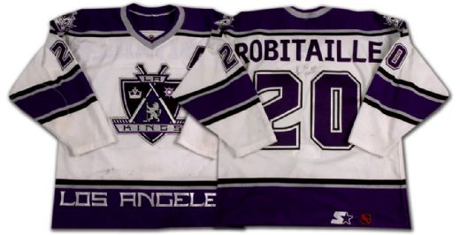 Luc Robitaille’s Late 1990’s Los Angeles Kings Autographed Game  Worn Jersey