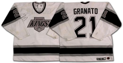 Tony Granato’s 1995-96 Los Angeles Kings Autographed Game Worn  Jersey