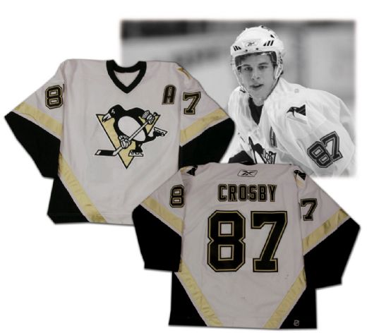 Sydney Crosby’s 2005-06 Pittsburgh Penguins Rookie Game Worn,  Photo Matched Jersey