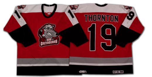 Joe Thornton’s OHL Soo Greyhounds Game Worn Junior Jersey