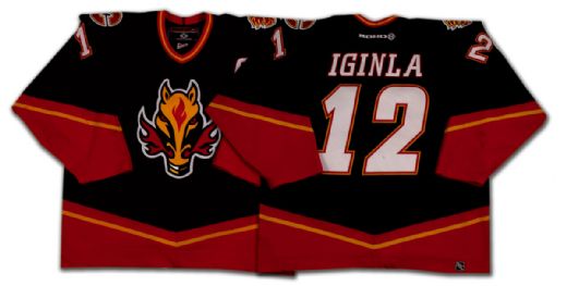 Jarome Iginla’s 2003-04 Calgary Flames Game Worn Jersey