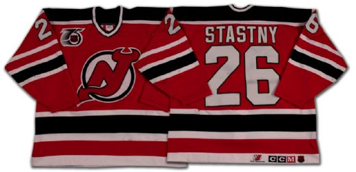 Peter Stastny’s 1991-92 New Jersey Devils Game Worn Jersey