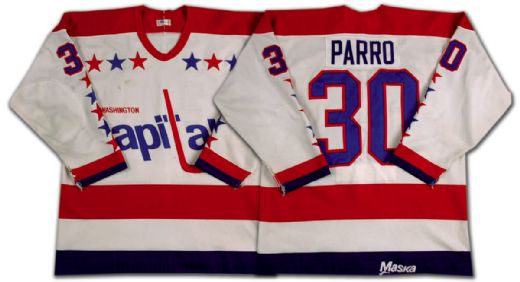 Dave Parro’s 1980’s Washington Capitals Game Worn Jersey &  Higgins Mask