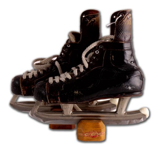 Bert Olmstead’s Last Game Used Skates