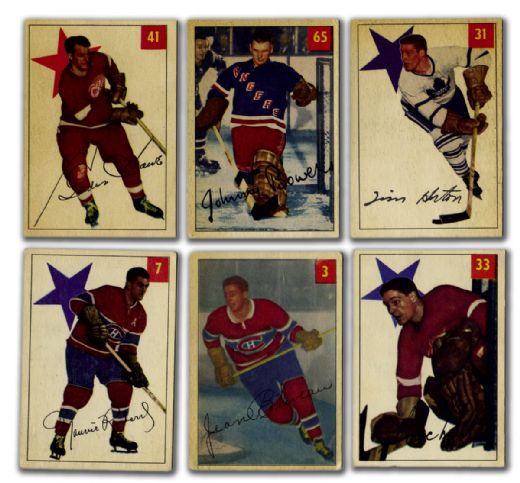 1954-55 Parkhurst Complete 100-Card Set with Album