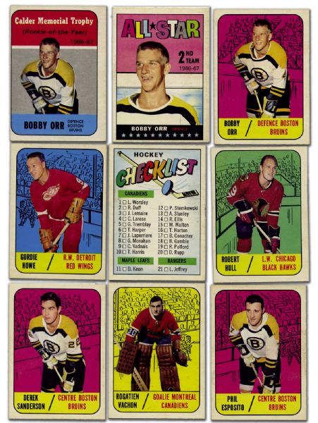 1967-68 Topps Complete 132-Card Set with 2nd Year Orr