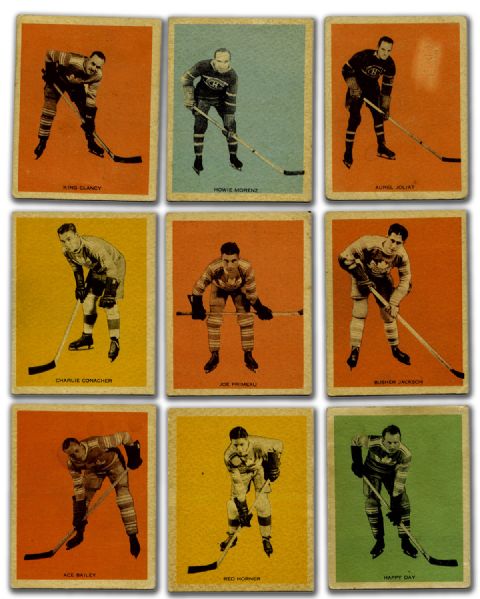 1933-34 Hamilton Gum Complete 21-Card Set Including Morenz