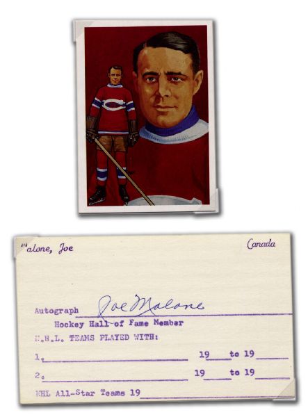 Joe Malone Autographed Index Card