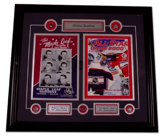 Ted Lindsay & Ted Kennedy Autographed All-Star Tradition Framed  Display (23” x 26”)