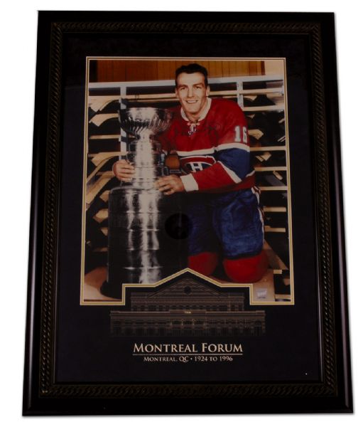 Henri Richard Autographed Framed Photo Display (24” x 32”)