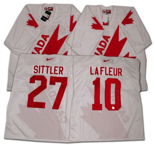 Guy Lafleur & Darryl Sittler Autographed Team Canada Jerseys