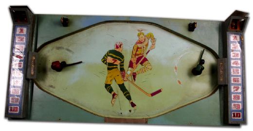 Circa 1940’s Arcade Hockey Game Display