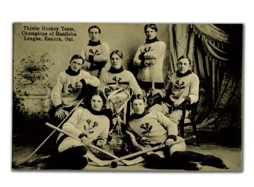 Rare 1907 Kenora Thistles Team Photo Postcard