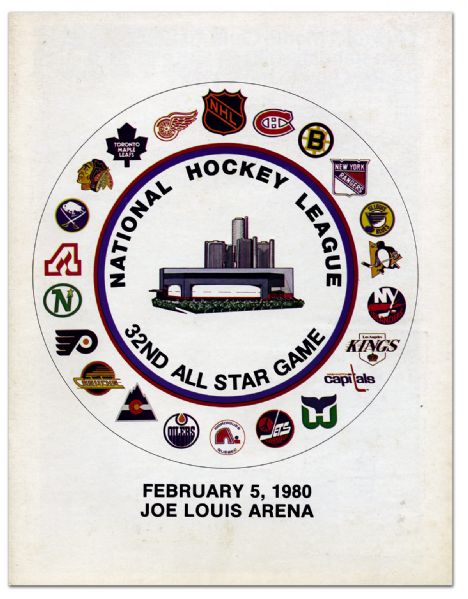 1980 NHL All-Star Game Program & Ticket Stub from Detroit