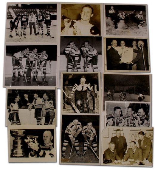 1930’s & 1940’s Boston Bruins Photograph Collection of 21