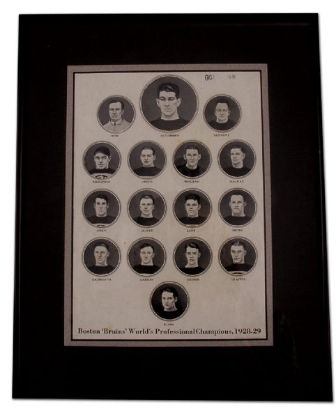 1920’s & 1930’s Boston Bruins Framed Team Photo Collection of 3