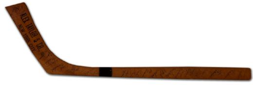 1941-42 Boston Bruins Team Signed Mini Stick with Jackson,  Clapper & Brimsek