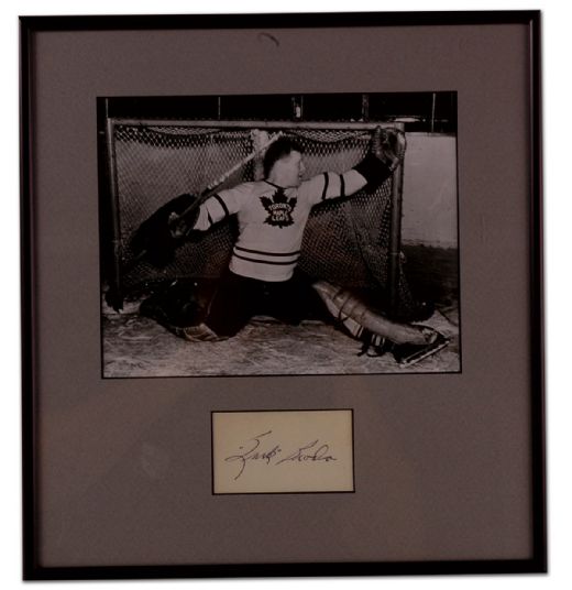 Turk Broda Autographed Puck & Framed Autograph Display