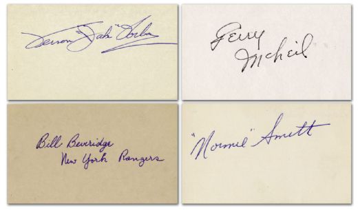 Vintage Goalie Autograph Collection Including Chabot, Durnan,  Thompson, Karakas, Brimsek +++