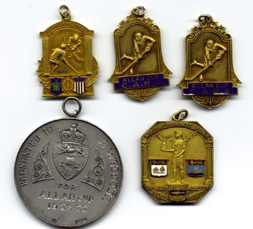 1930’s Moncton Hawks Allan Cup Championship Medal & Photo  Collection