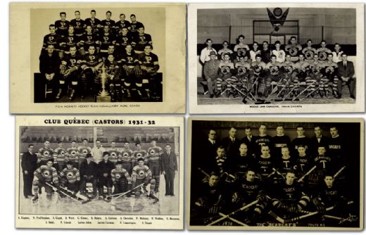 Vintage Team Photo & Other Hockey Postcard Collection of 26