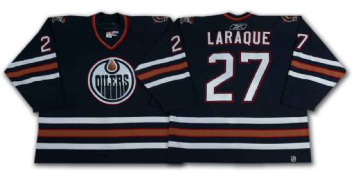 Georges Laraque’s 2005-06 Edmonton Oilers Blue Game Worn Jersey