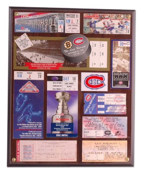 Montreal Canadiens Ticket Display & Heritage Classic Tickets