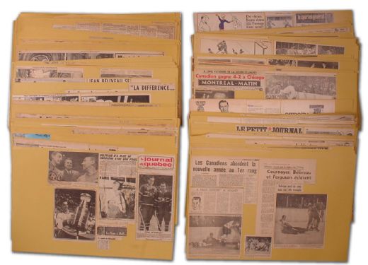 Jean Beliveaus Personal Newspaper Scraps Collection