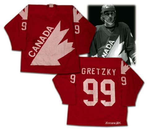 Wayne Gretzkys 1981 Canada Cup Game Worn Team Canada Jersey