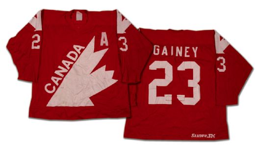 Bob Gainey’s 1981 Canada Cup Game Worn Team Canada Jersey