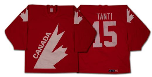 Tony Tanti’s 1987 Canada Cup Pre-Tournament Game Worn Team Canada  Jersey