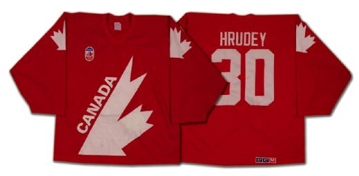 Kelly Hrudey’s 1987 Canada Cup Pre-Tournament Game Worn Team  Canada Jersey