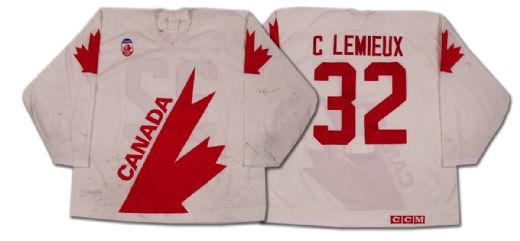 Claude Lemieux’s 1991 Canada Cup Pre-Tournament Game Worn Team Canada Jersey