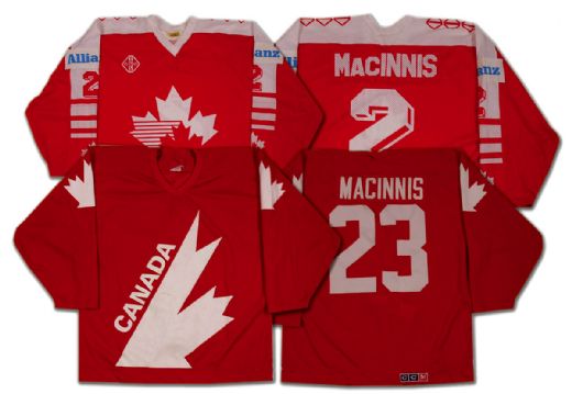 Al MacInnis Team Canada Game Worn Jersey Collection of 2