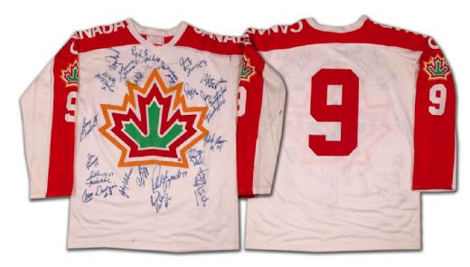 Official Team Canada Team Photo Collection of 7 & 1977 Team Signed Jersey
