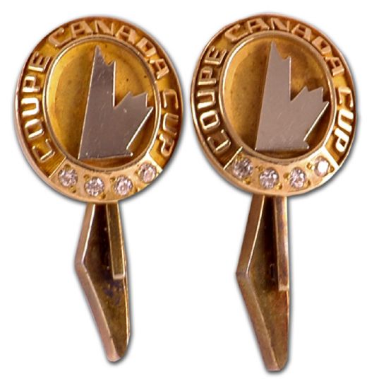 Alan Eagleson’s Canada Cup Gold and Diamond Cuff Links