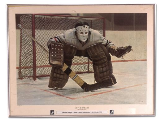 Ken Danby “At The Crease” Framed Lithograph Presented to Alan Eagleson