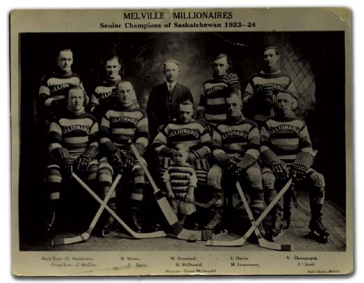 Eddie Shore’s 1923-24 Melville Millionaires Team Photo