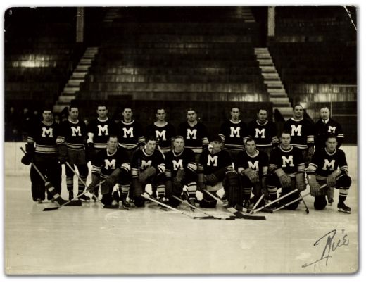 1936-37 Original Montreal Maroons Team Photo by Rice