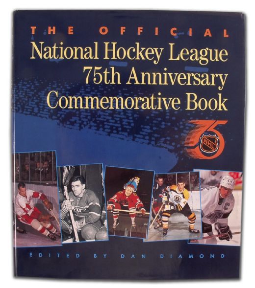 NHL 75th Anniversary Commemorative Book Autographed by 50+